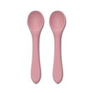 Cuilleres Silicones Manche Bambou X2 Rose