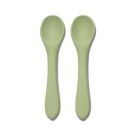 Cuilleres Silicones Manche Bambou X2 Vert