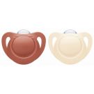 Sucettes Silicone X2 Nuk For Nature 18-36m Creme