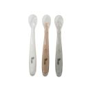 B-cuilleres Douces Pour Bebe X3 Gris - Blanc - Terracotta