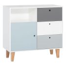 Commode 1 Tiroirs + 3 Tiroirs Concept Bleu