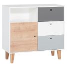 Commode 1 Tiroirs + 3 Tiroirs Concept Bois