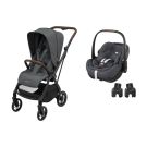Poussette Duo Leona 2 Pebble 360 Pro 2 Twillic Graphite Maxi Cosi