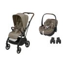 Poussette Duo Leona 2 Pebble 360 Pro 2 Twillic Truffle Maxi Cosi