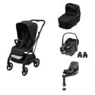 Poussette Trio Leona 2 Pebble 360 Nacelle Sense Twillic Black Base 360 incluse