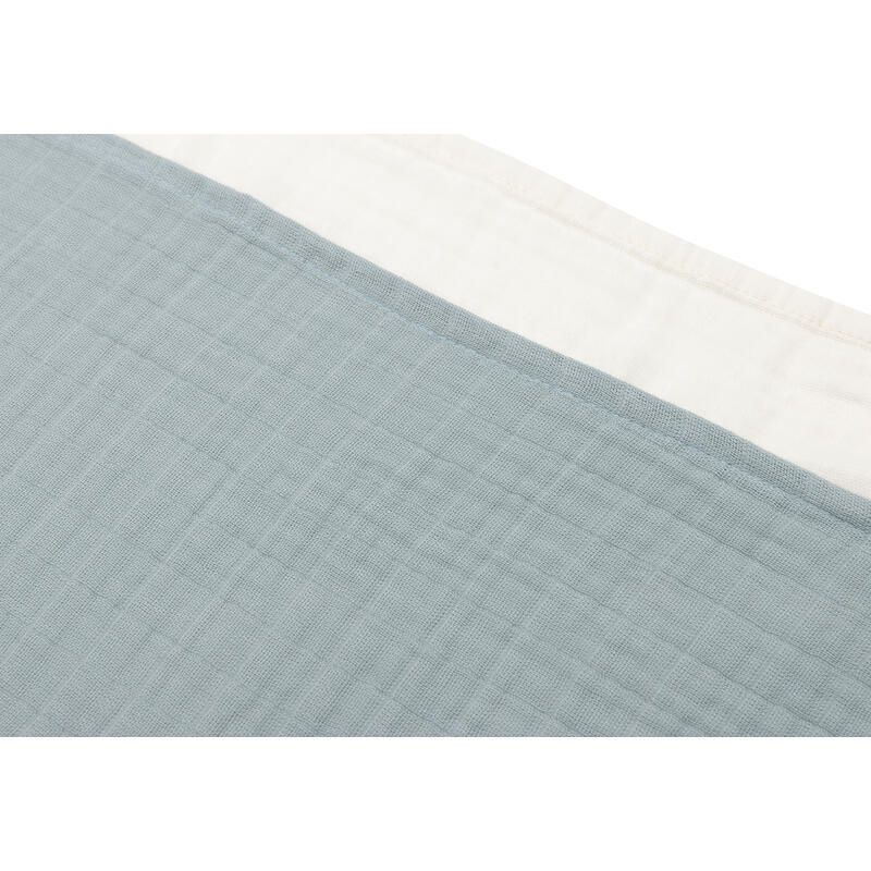 Lange Gaze De Coton Small X4 Basics 70x70cm Sea Green Ivory
