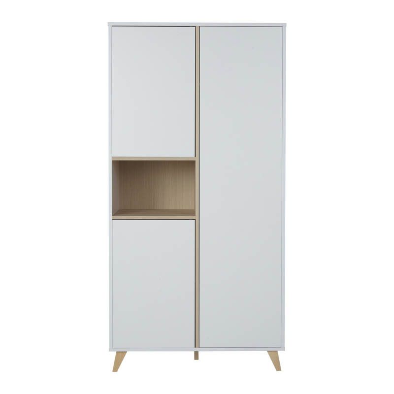 Chambre Trio Lit 70x140 Commode Armoire Loft Blanc Quax