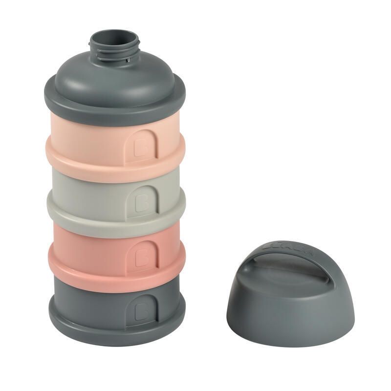 Boite Doseuse 4 Compartiments Mineral Grey Pink