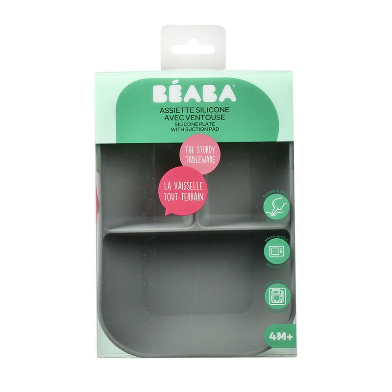 Assiette Compartimentee Silicone Mineral