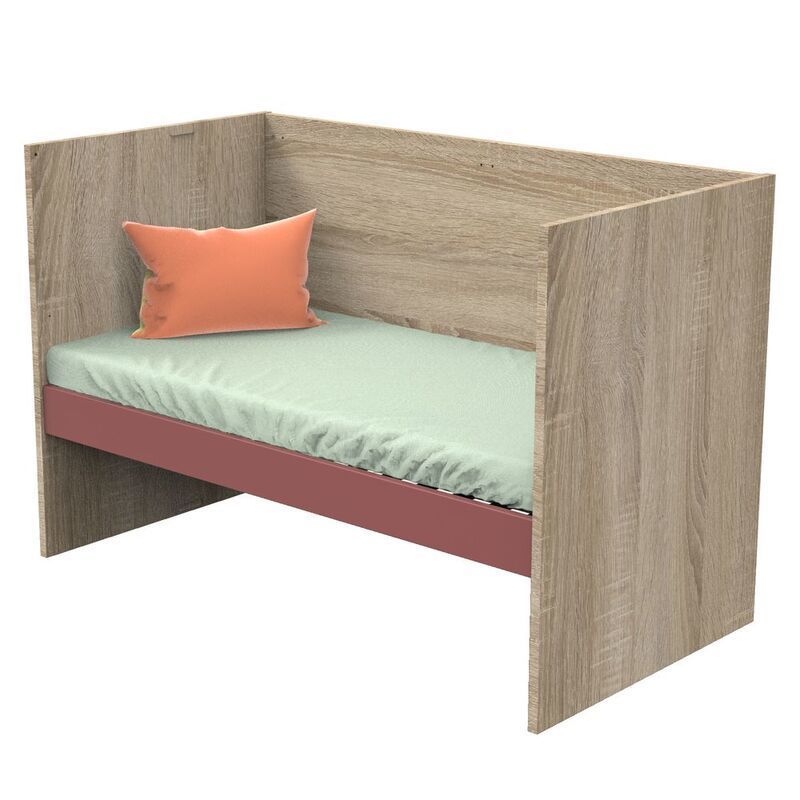Lit Evolutif En 190cm Nova 140x70cm Rose