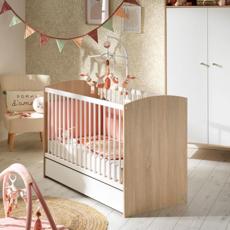 Lit Bebe Access 120x60cm Blanc Bois