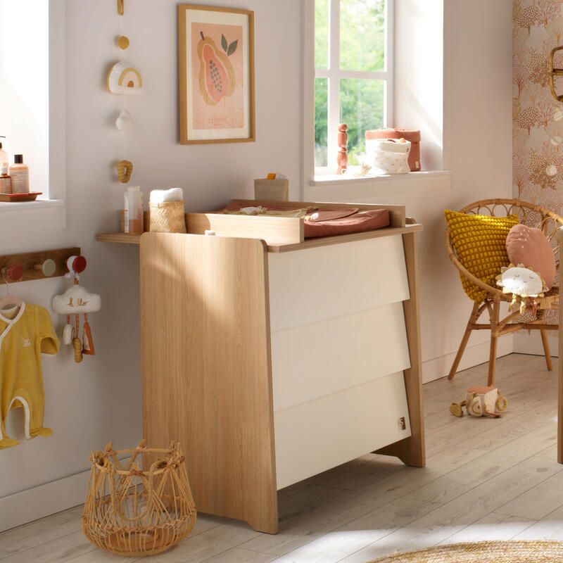 Commode 3 Tiroirs Vanille
