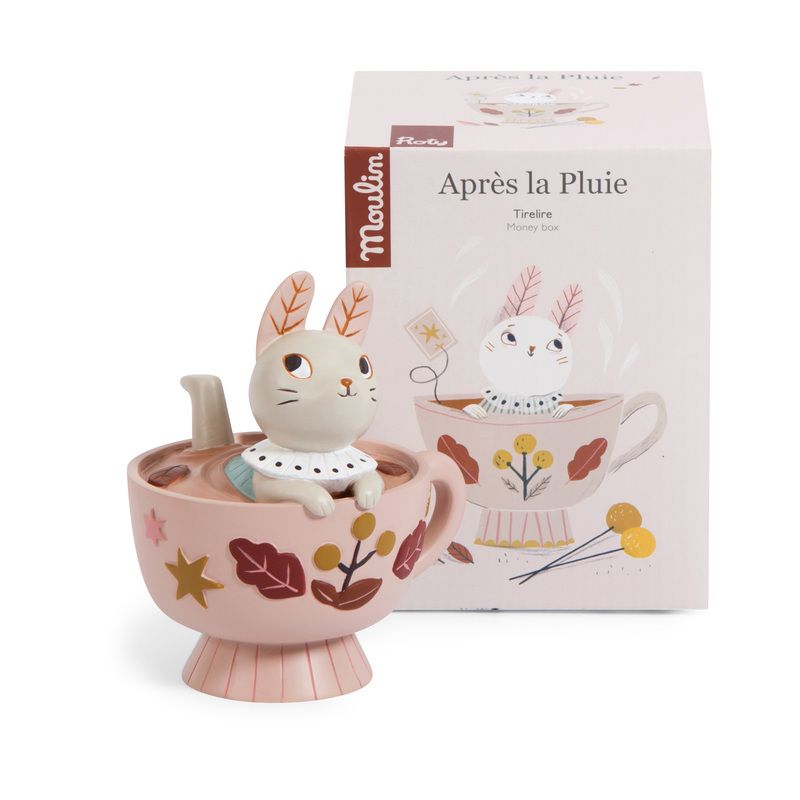 Tirelire Lapin Apres La Pluie Rose Moulin Roty Aprs La Pluie