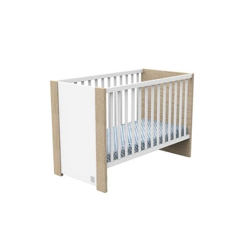 Chambre Trio Lit 60x120 Commode Armoire Antonin Bois Blanc Sauthon