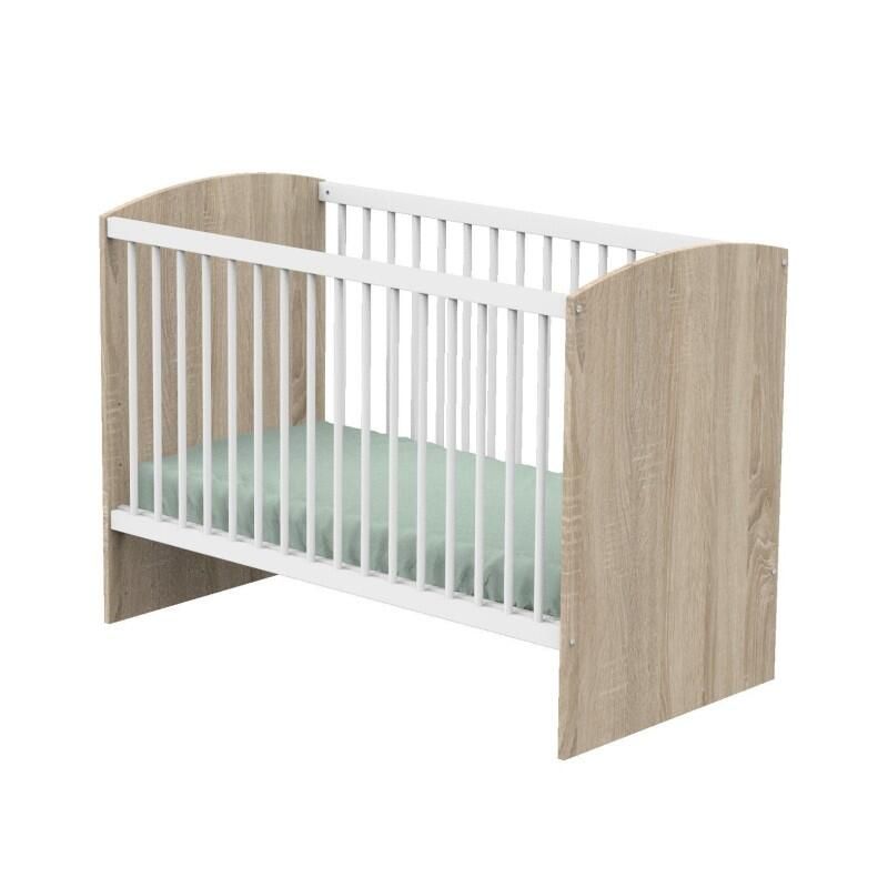 Chambre Duo Lit 60x120 Commode Access Blanc Bois Sauthon