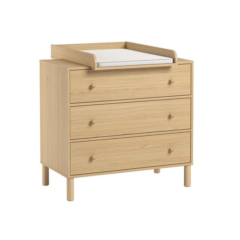 Commode 3 Tiroirs Tela Bois