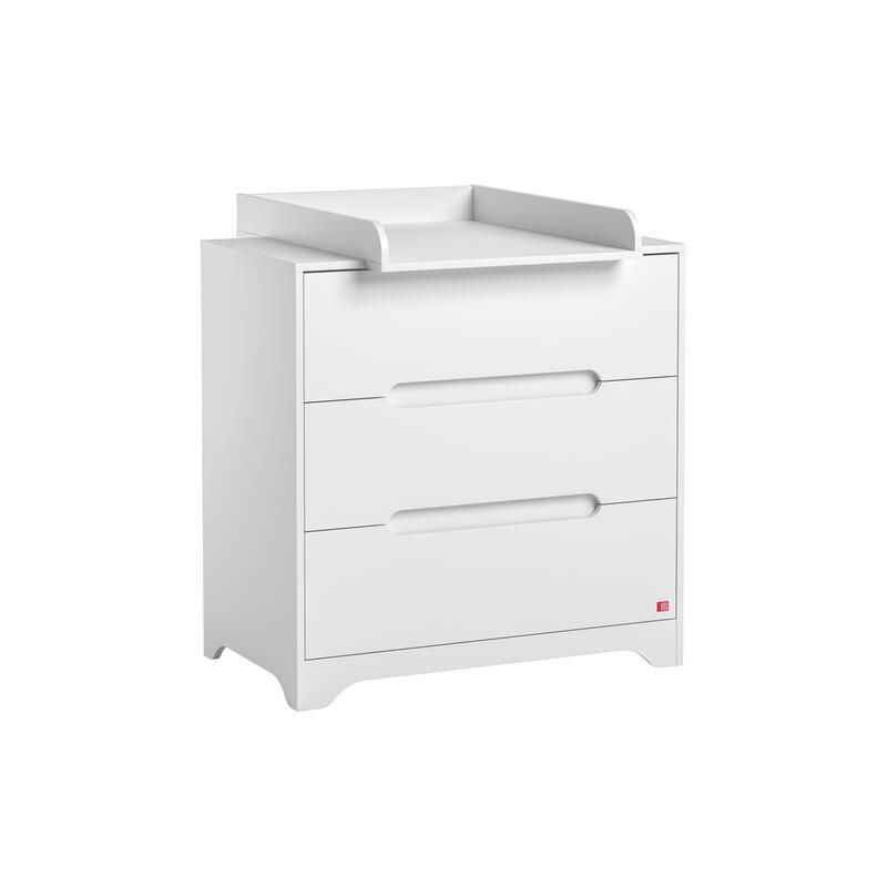 Commode 3 Tiroirs Ova Blanc