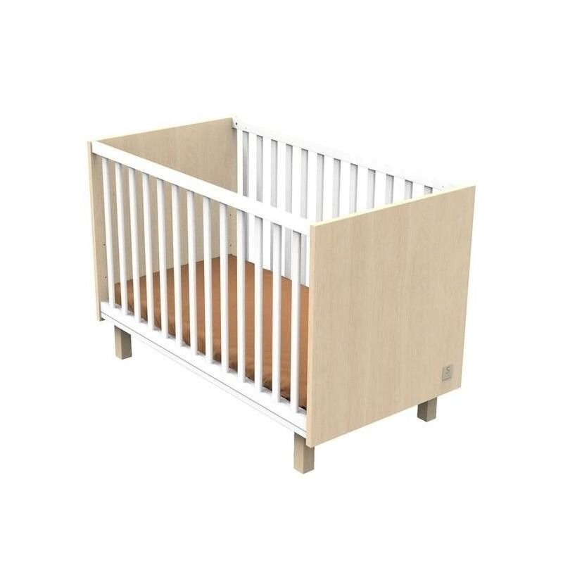 Chambre Trio Lit 120x60 Commode Armoire Nature Sauthon