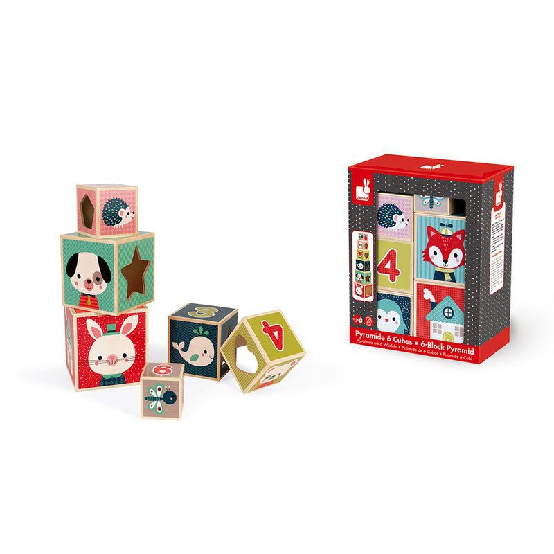 Pyramide 6 Cubes Multicolore