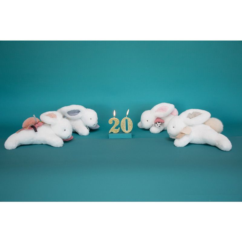 Happy Wild Pantin Doudou Sensoriel 25cm Blanc