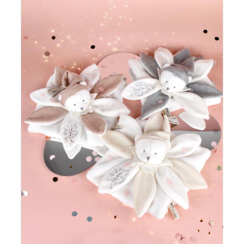 Ours Doudou Collector 25cm Blanc Creme