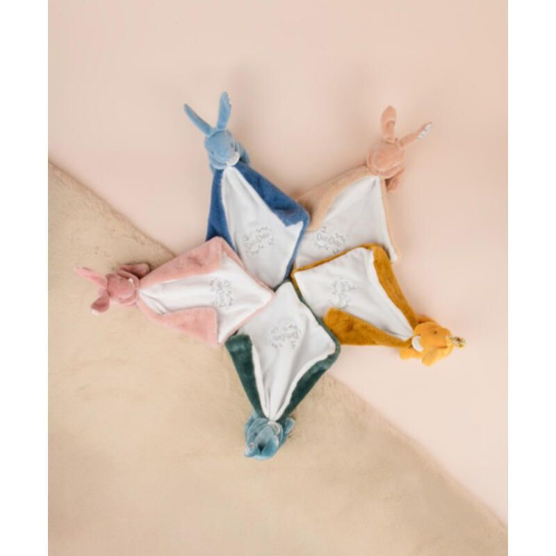 Lapin Avec Doudou 10cm Rose