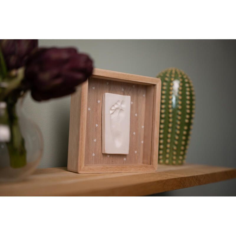Boite Empreinte - Jolis Coeurs Petit Artichaut Blanc Bois