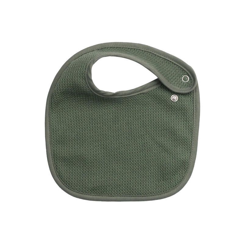 6 Bavoirs Naissance -nid Dabeille 18x21cm Vert Sauge