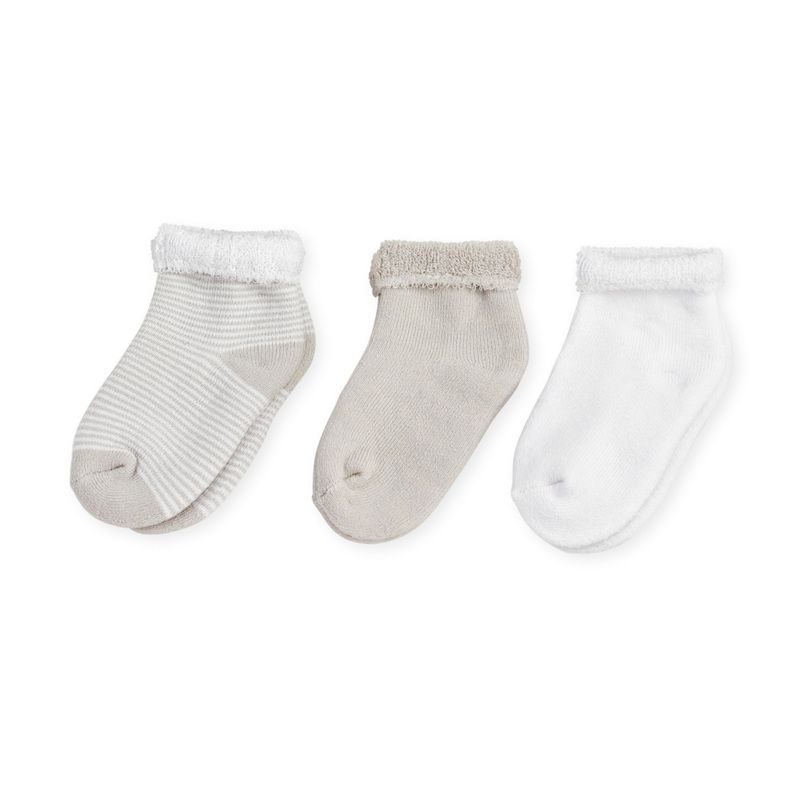Lot De 3 Chaussettes Maille Bouclette - Taupe