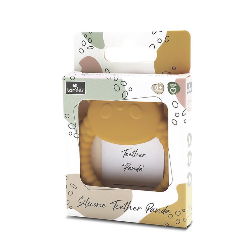 Hochet De Dentition Silicone Panda Jaune