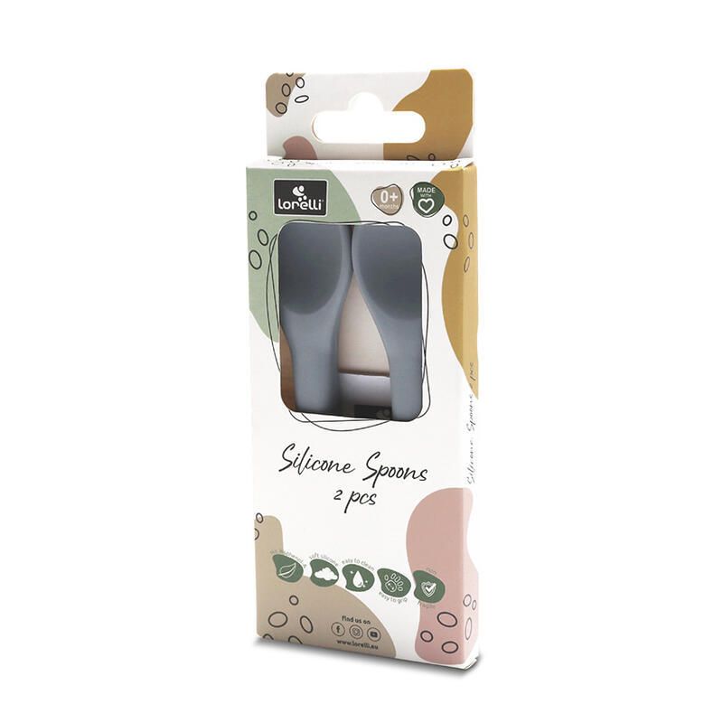 Cuilleres Silicones Manche Bambou X2 Gris