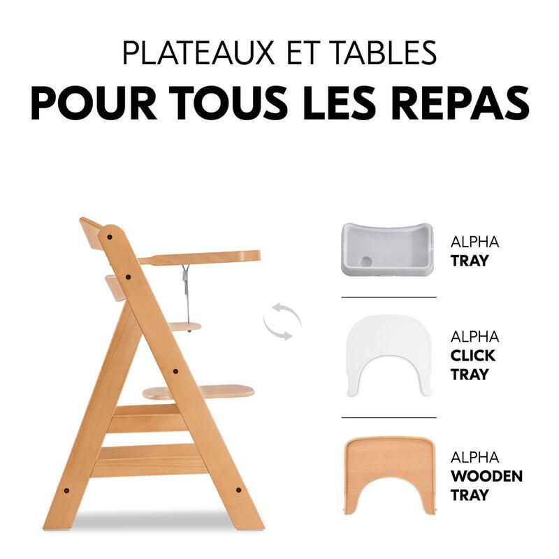 Chaise Haute Alpha+b Natural Hauck