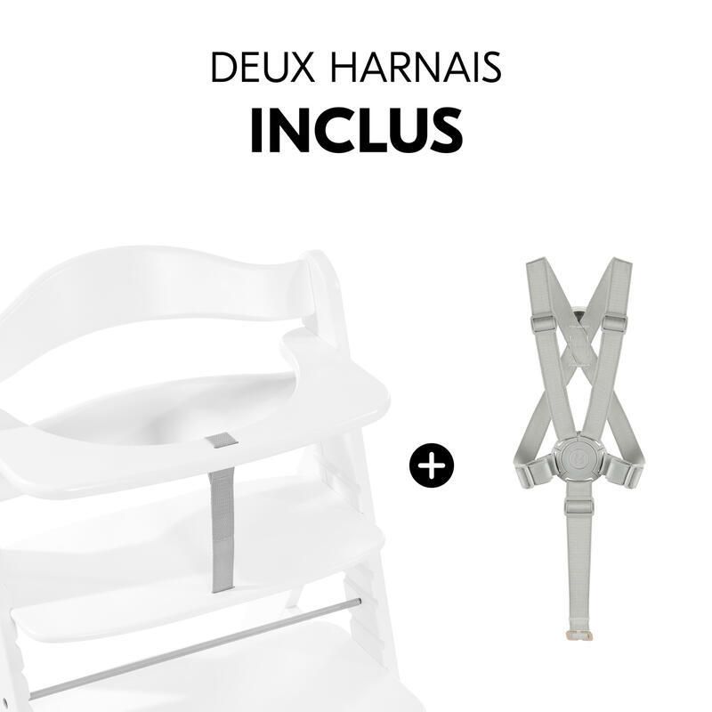 Chaise Haute Alpha+b White Hauck