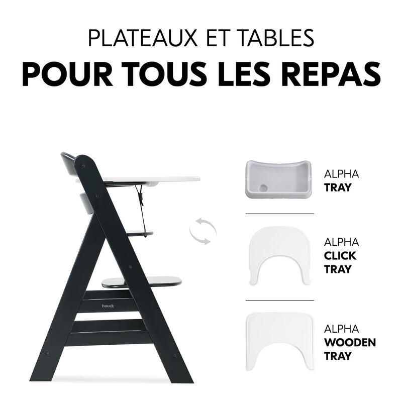 Chaise Haute Alpha+ Black