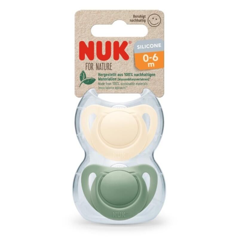 Sucettes Silicone X2 Nuk For Nature 0-6m Eucalyptus