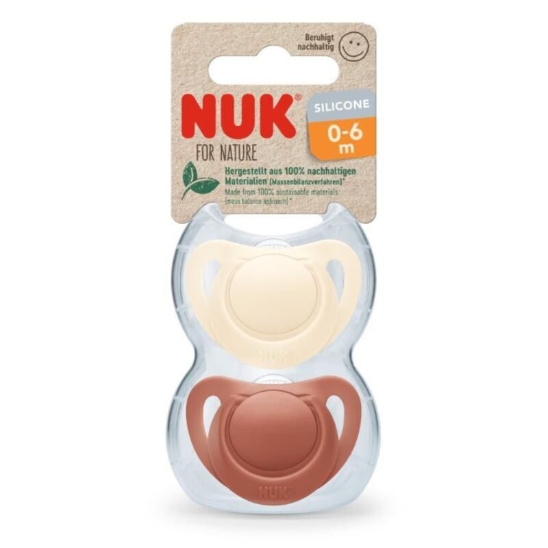 Sucettes Silicone X2 Nuk For Nature 0-6m Creme