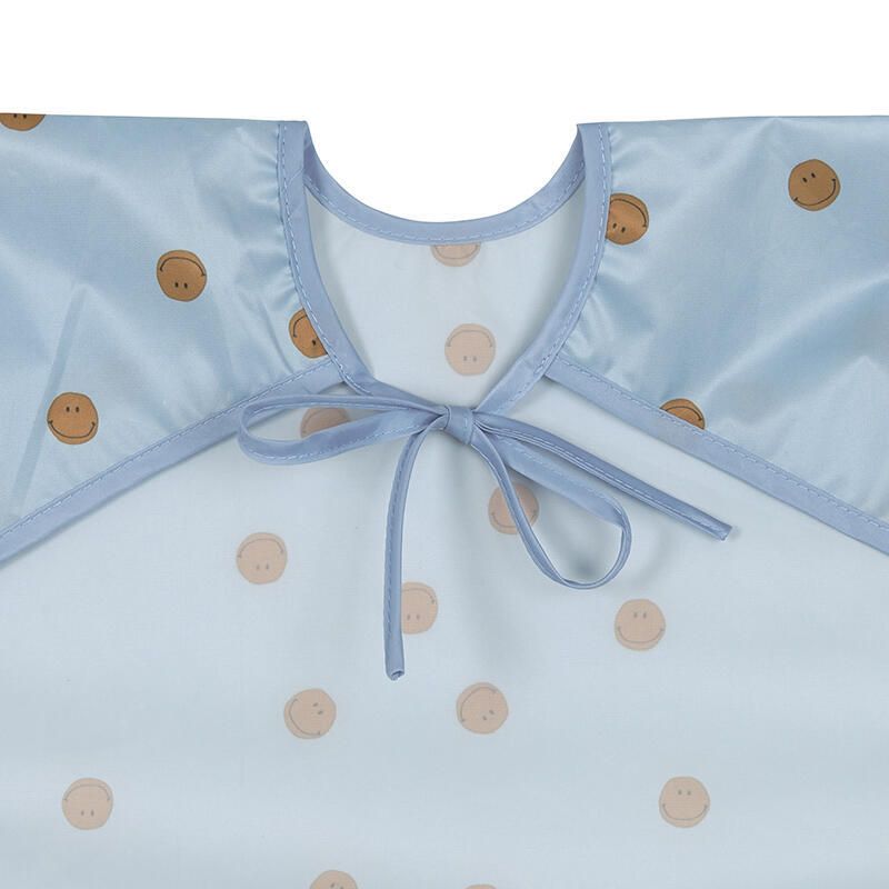 Lot De 2 Bavoirs Manches Longues Happy Rascals Smile Bleu Ciel Lssig Happy Rascals
