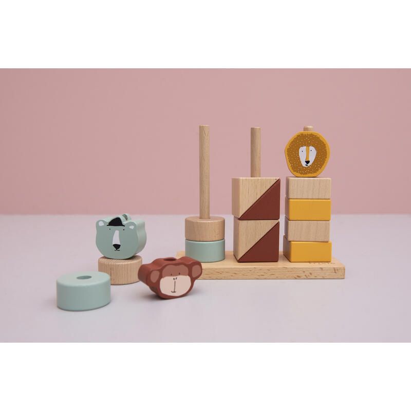 Blocs Animaux A Empiler En Bois Multi All Animals