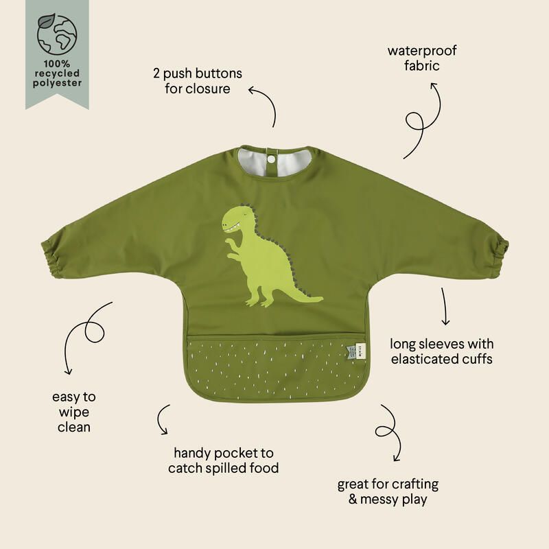 Bavoir A Manches Impermeable Mr. Dino