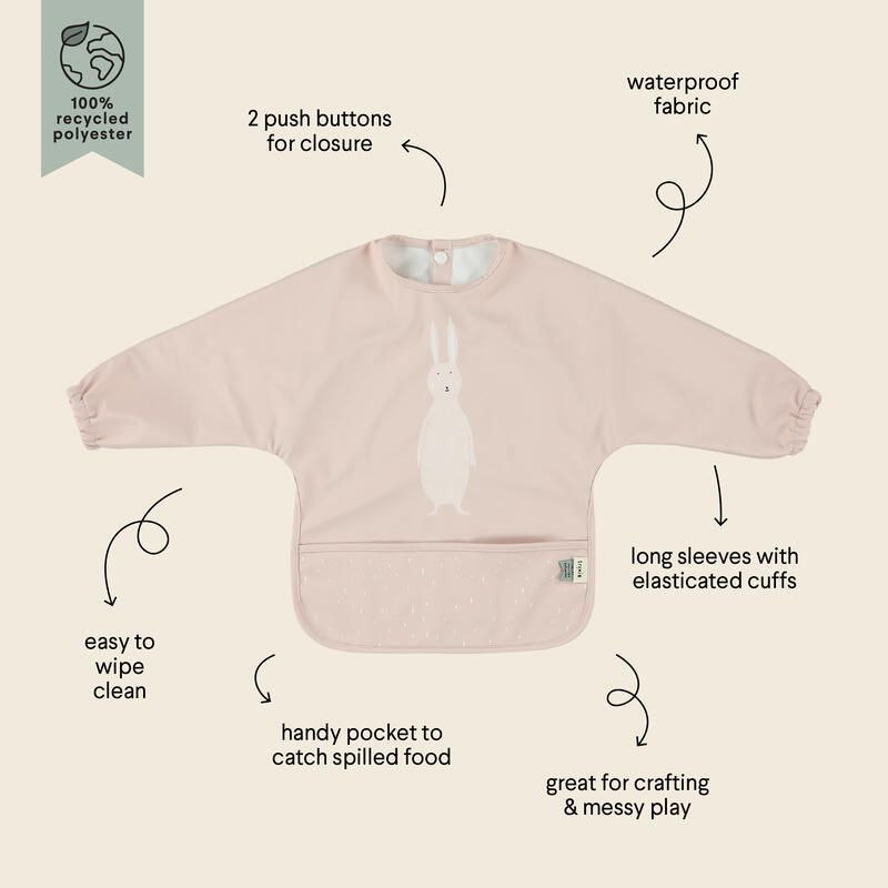 Bavoir A Manches Impermeable Mrs. Rabbit