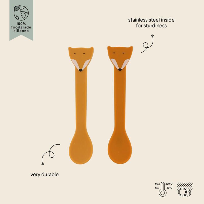 Cuillere Silicone 2-pack Orange Trixie Mr. Fox