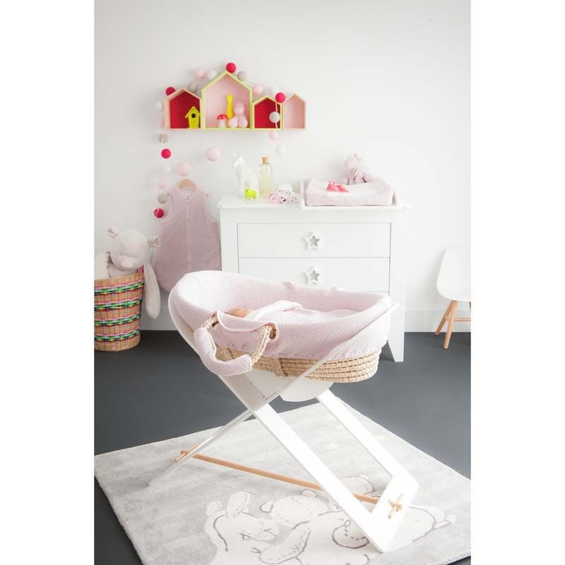 Support De Couffin Blanc Permanent Blanc