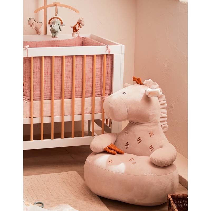 Ts Sofa Girafe Veloudoux Beige Noukies Tiga Stegi Ops