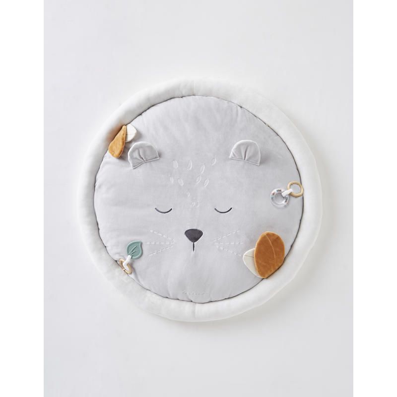 Bk Tapis Deveil Kendi Veloudoux Gris Noukies Babou Kendi