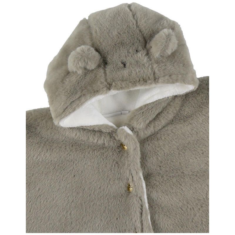 PONCHO FAUSSE FOURRURE TAUPE