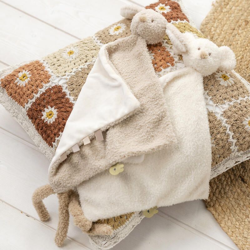 Maxi Doudou Lapin Teddy Bouclette