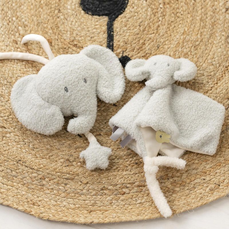 Musical Tete Elephant Teddy Bouclette