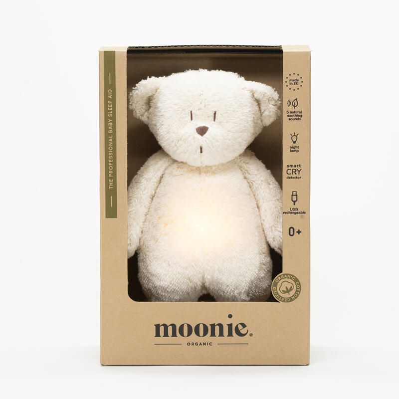 Veilleuse Moonie - Ourson Nature Bio Blanc Polaire