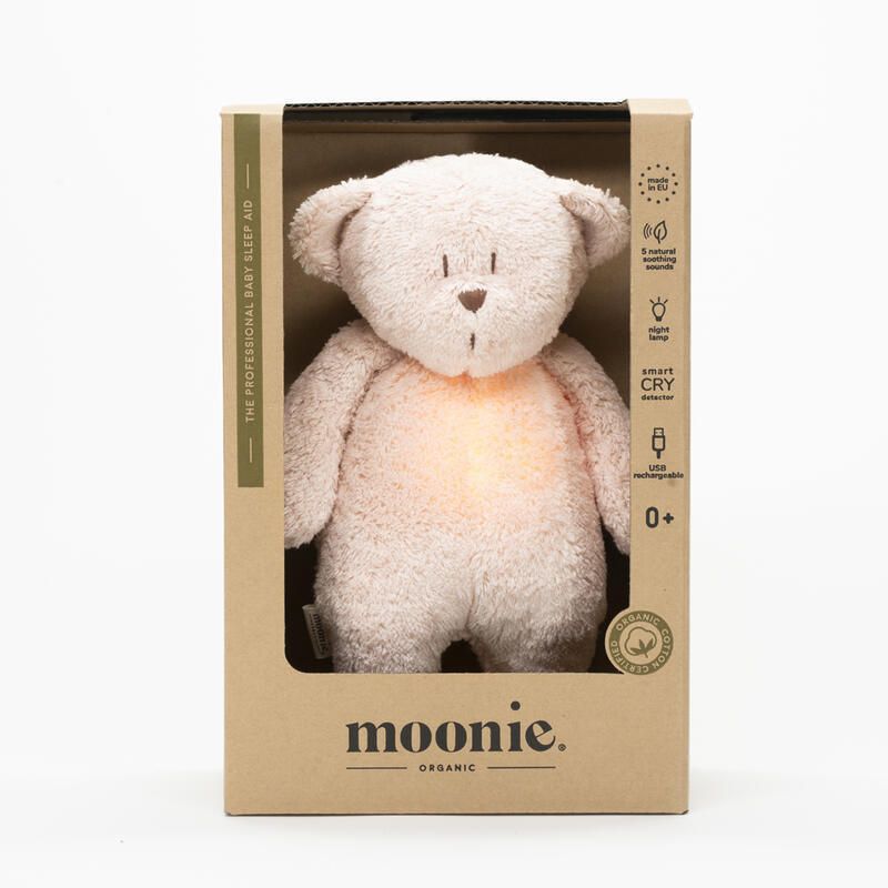 Veilleuse Moonie - Ourson Nature Bio Rose Blush