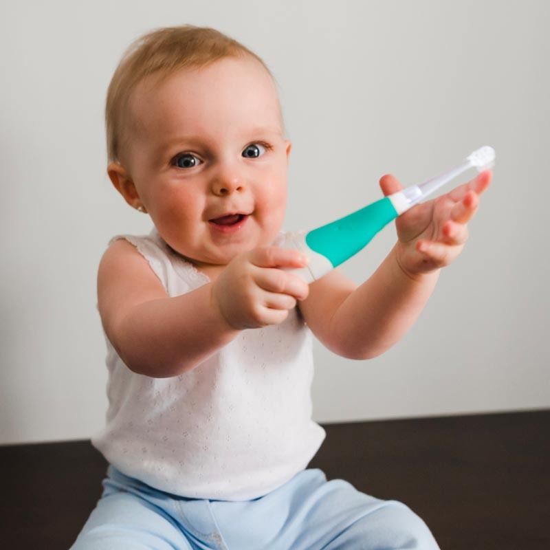 Sonik Brosse A Dents Sonique 2 Etapes Pour Bebe Sonik White Aqua